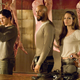 A scene from Wanted, with James McAvoy, Common, and Angelina Jolie.